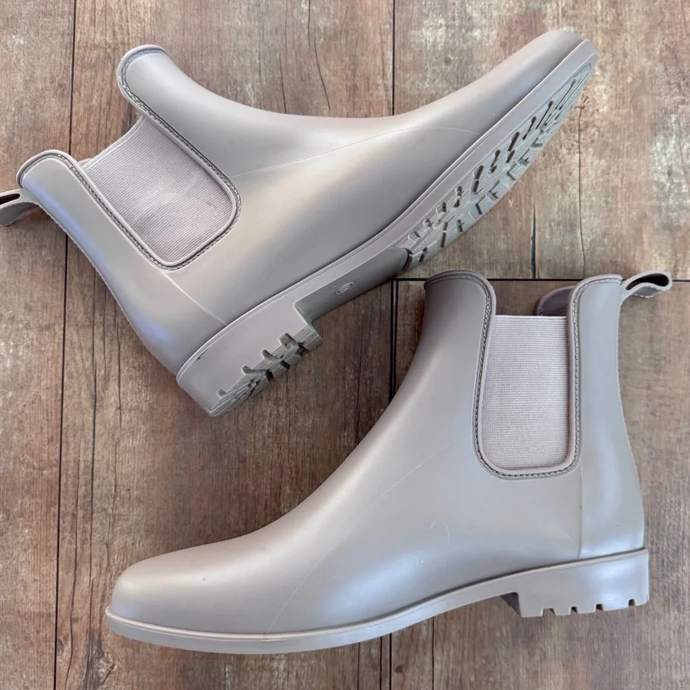 A New Day Taupe Chelsea Rainboots Size 12